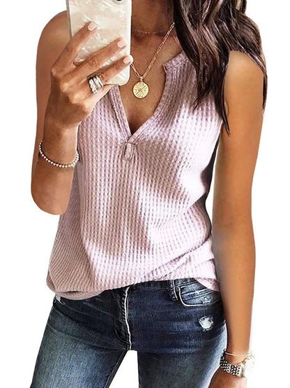 Amsoin V-Neck Solid Color T-Shirt (10 colors)