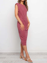 Amsoin Twist Knot Midi Dress