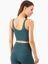 Amsoin Wide Shoulder Strap Push-up Sports Tops