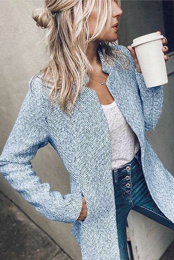 Amsoin Pocketed Heather Coat