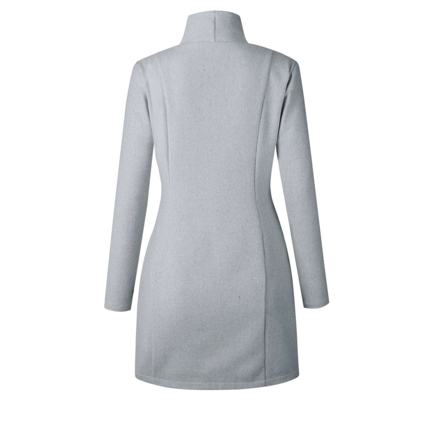 Amsoin Slim Zipper Coat