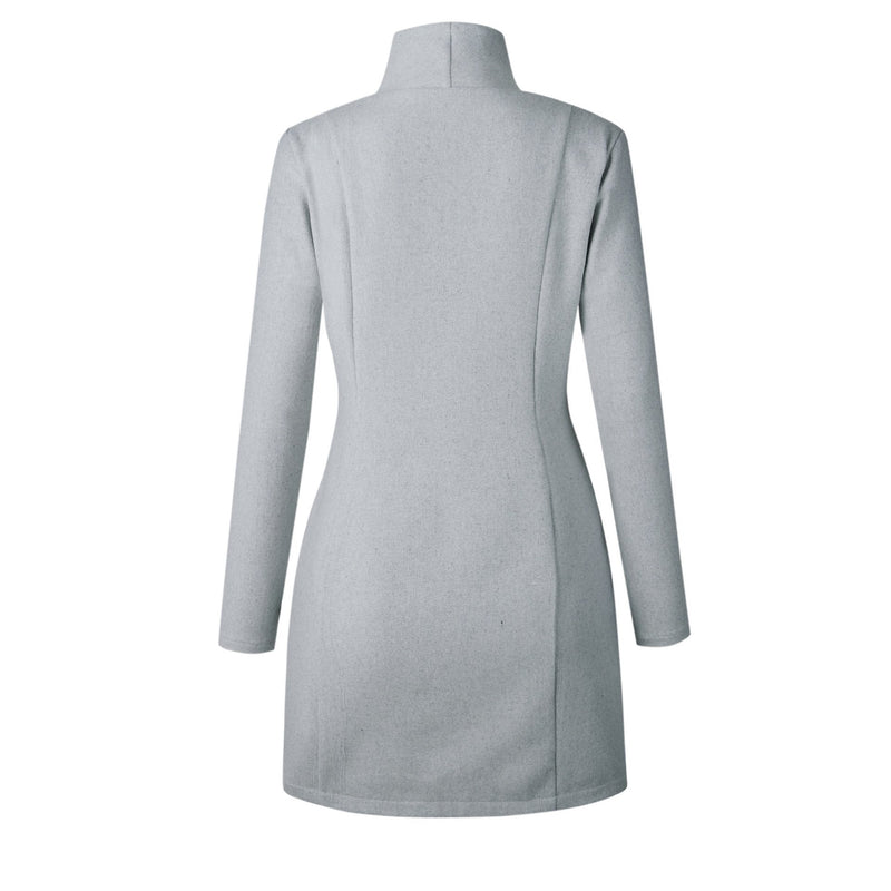 Amsoin Slim Zipper Coat