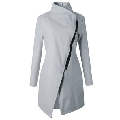 Amsoin Slim Zipper Coat