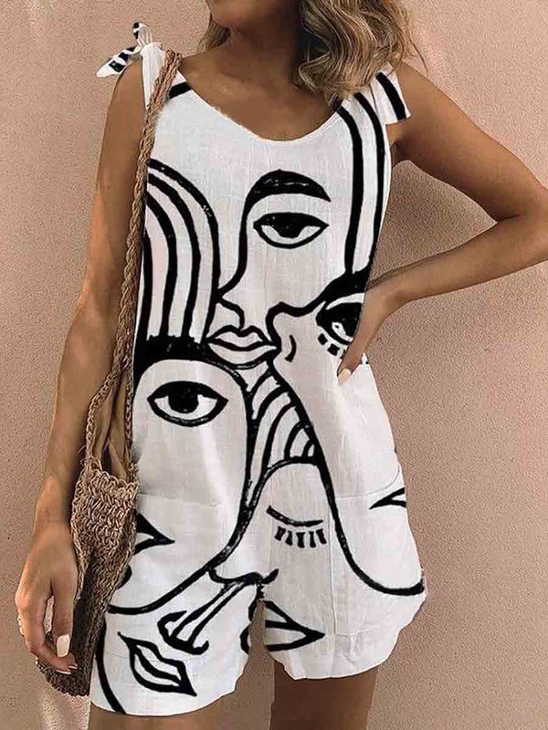 Amsoin New Printed Loose Style Romper