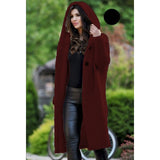 Amsoin Solid Long Sleeve Hooded Knit Cardigan(12 colors)