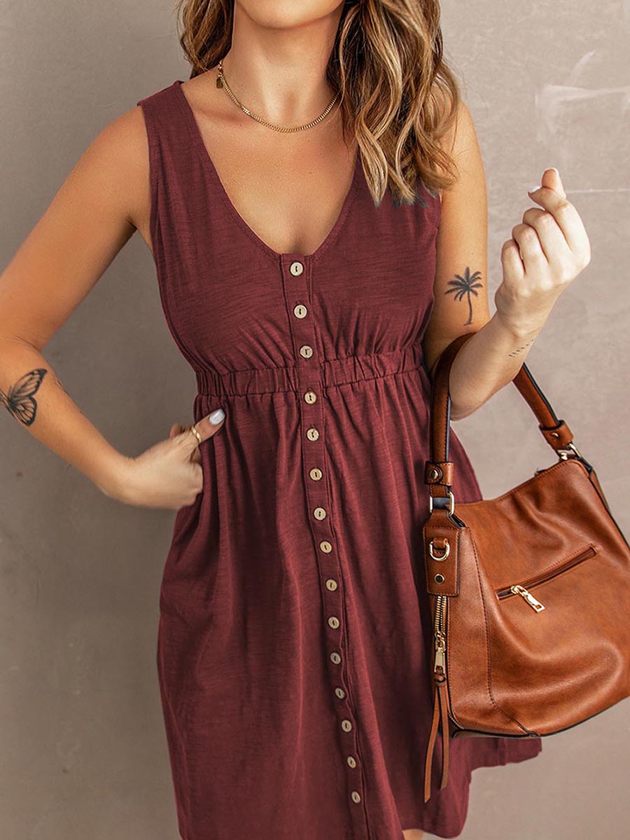 Amsoin Casual Vest Dress