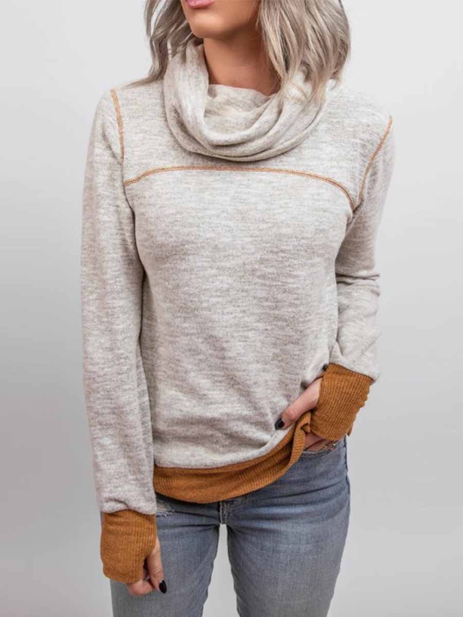 Amsoin Piled Collar Sweatshirt