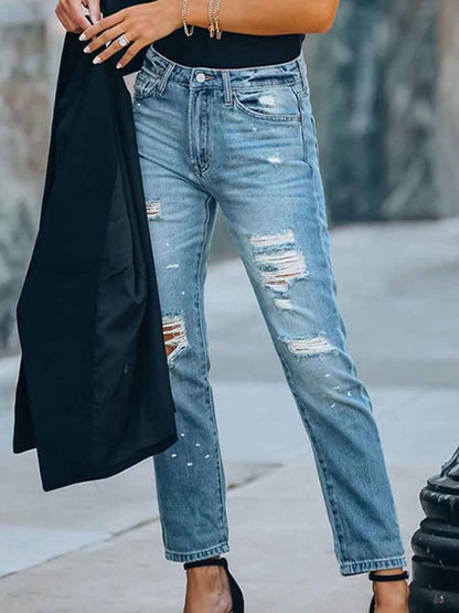 Amsoin Casual Ripped Jeans