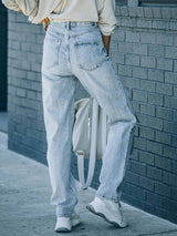Amsoin Irregular Ripped Casual Jeans