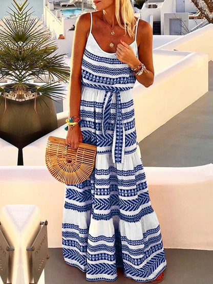 Amsoin Geometric Printed Dress