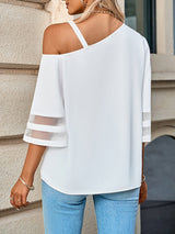 Amsoin Sexy Solid Metal Buckle T-shirt