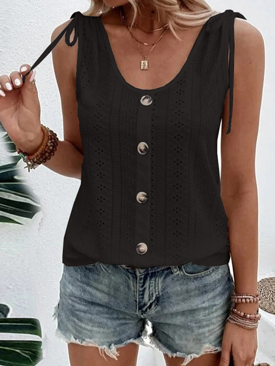 Tank Tops V-Neck Slimming Commuter Solid Color Tank Top MsDressly