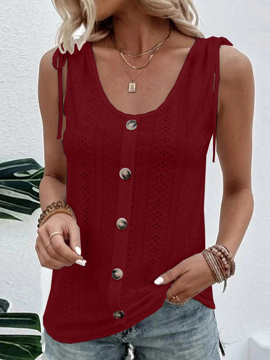 Tank Tops V-Neck Slimming Commuter Solid Color Tank Top MsDressly