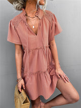 Amsoin New Solid Color Dress