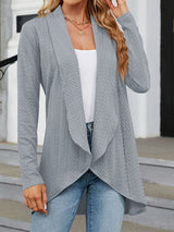 Commuter Style Loose Solid Color Knitted Cardigan