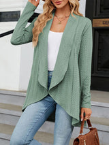Commuter Style Loose Solid Color Knitted Cardigan