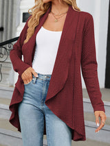 Commuter Style Loose Solid Color Knitted Cardigan