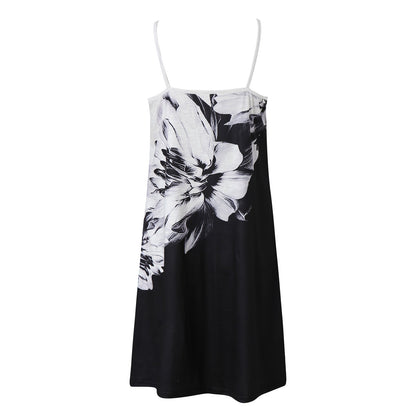 Amsoin Metal Hanging Neck Sleeveless Dress