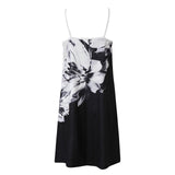Amsoin Metal Hanging Neck Sleeveless Dress