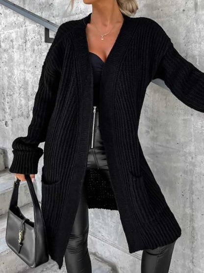 Women's v-neck button up chiffon cardigan
