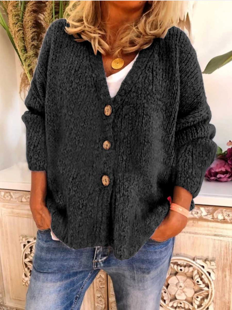 Solid Color Loose Knit Sweater