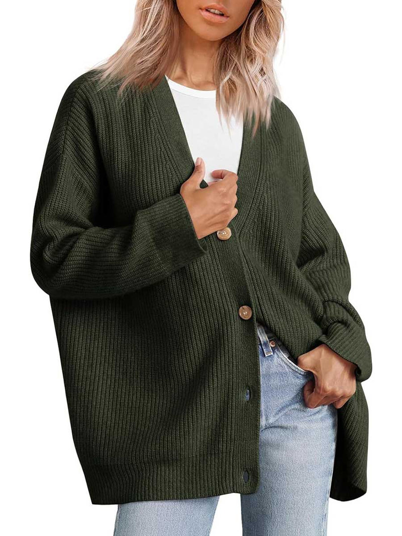 Cardigan V-neck Loose Knit Jacket