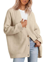 Cardigan V-neck Loose Knit Jacket