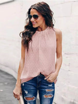 Amsoin Polka Dot Sleeveless Vest