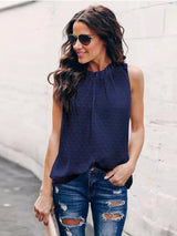 Amsoin Polka Dot Sleeveless Vest