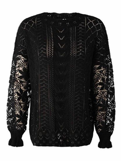 Amsoin Lace Hollow Sweater