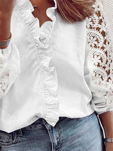 Amsoin Lace Long Sleeve Shirt