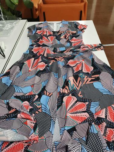 Amsoin Bohemian V Neck Printed Maxi Dress