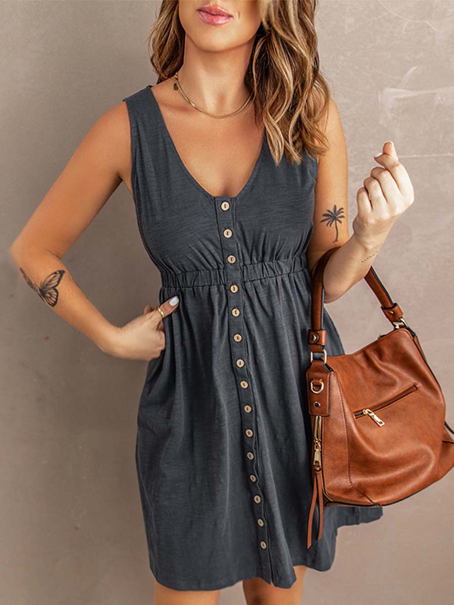 Amsoin Casual Vest Dress