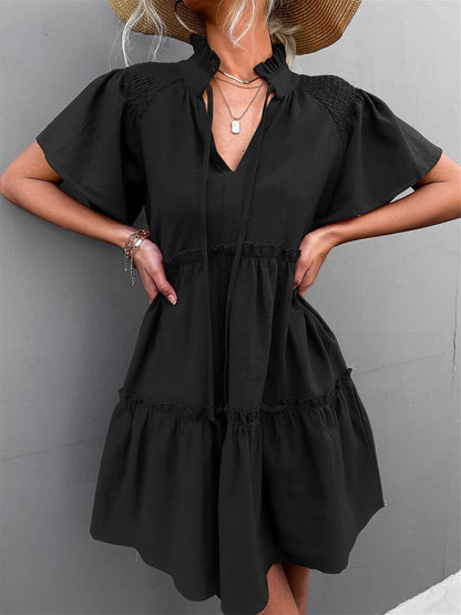 Amsoin New Solid Color Dress