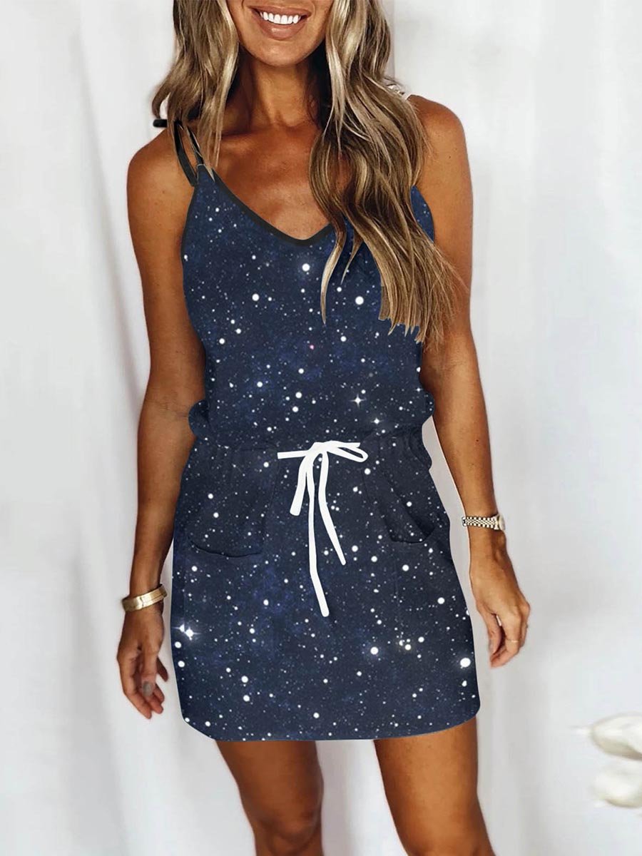 Amsoin Printed Mini Dress