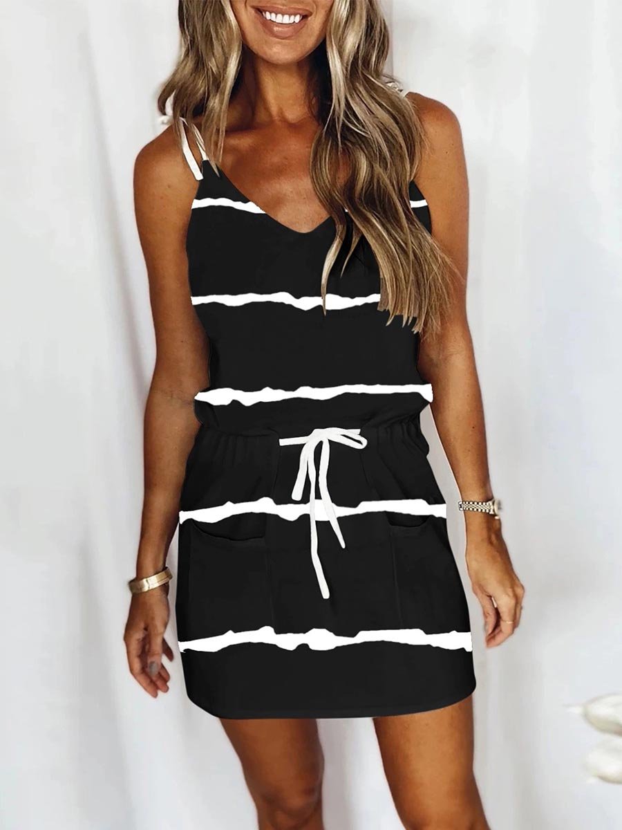 Amsoin Sling Skirt Dress