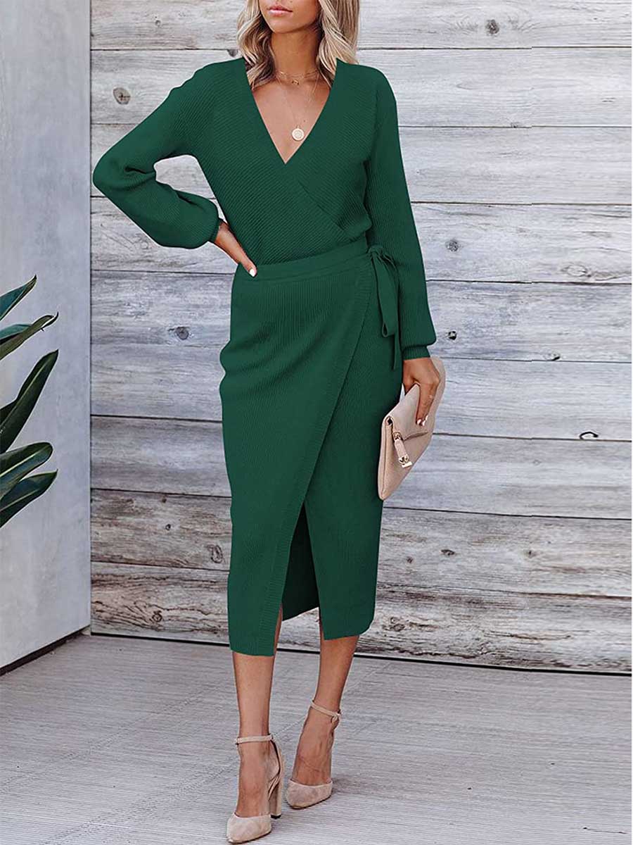 Amsoin Sexy Knitted Dress