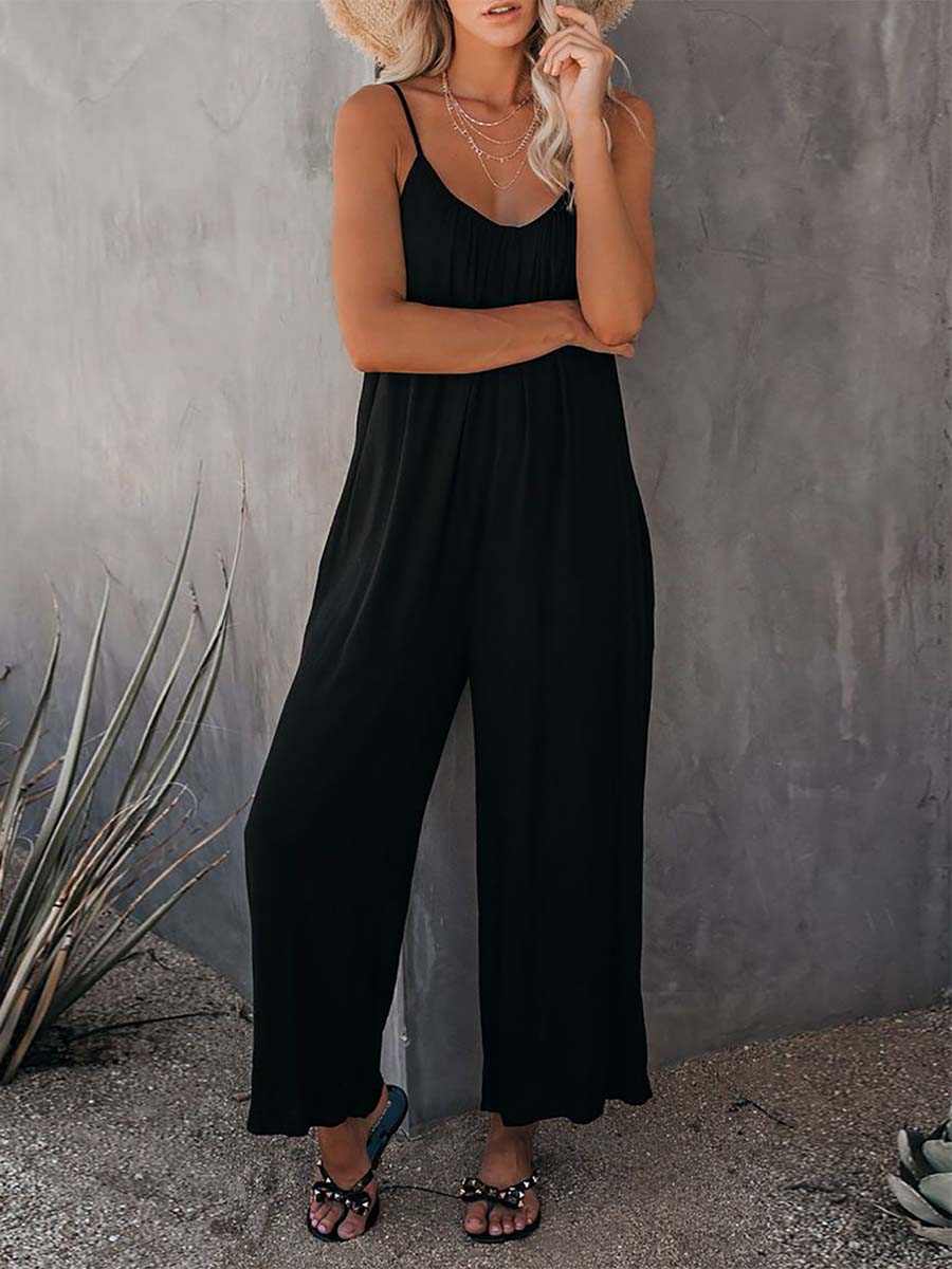 Amsoin Slip Pocket Jumpsuit