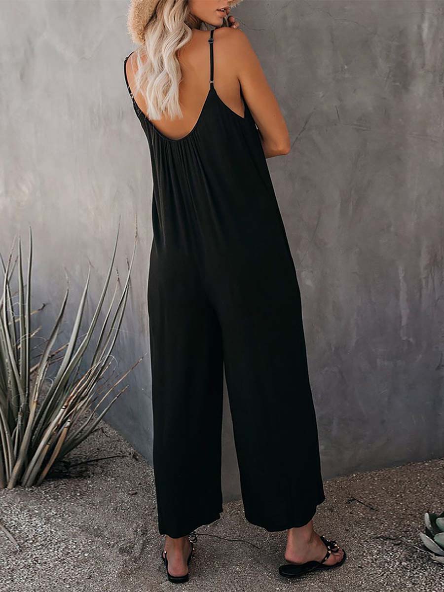 Amsoin Slip Pocket Jumpsuit