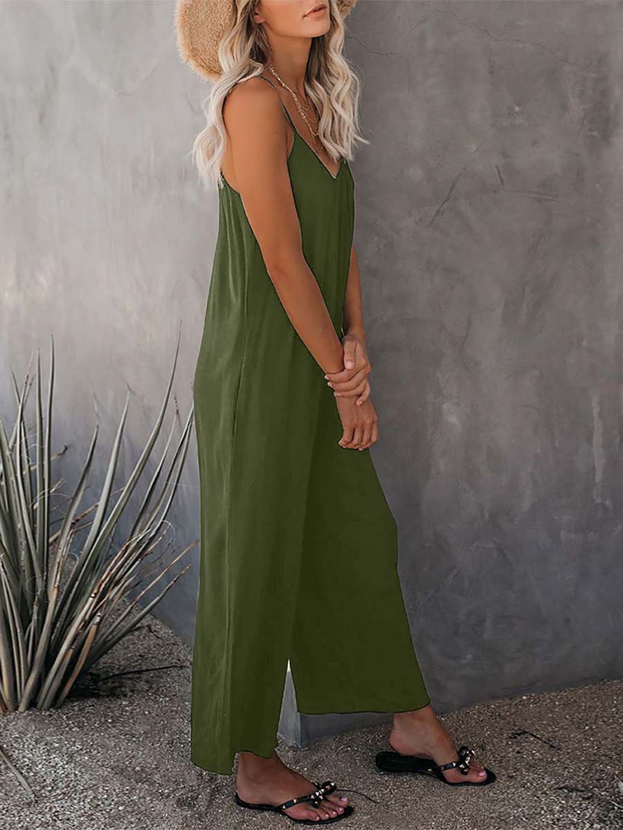 Amsoin Slip Pocket Jumpsuit
