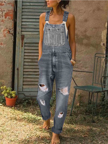 Amsoin Ripped Denim Jeans