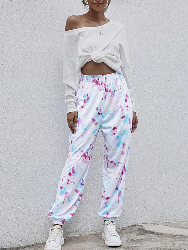 Casual Women Tie-Dye Relaxed Fit Jogger Sweatpant - Sport Pants - INS | Online Fashion Free Shipping Clothing, Dresses, Tops, Shoes - 14/05/2021 - 140521 - Color_Multicolor