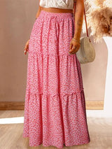 Leopard Tiered Maxi Skirt