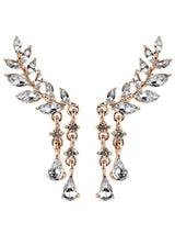 Stud Earrings Dangle Earrings Cubic Zirconia Wedding Gift Daily Alloy Leaf