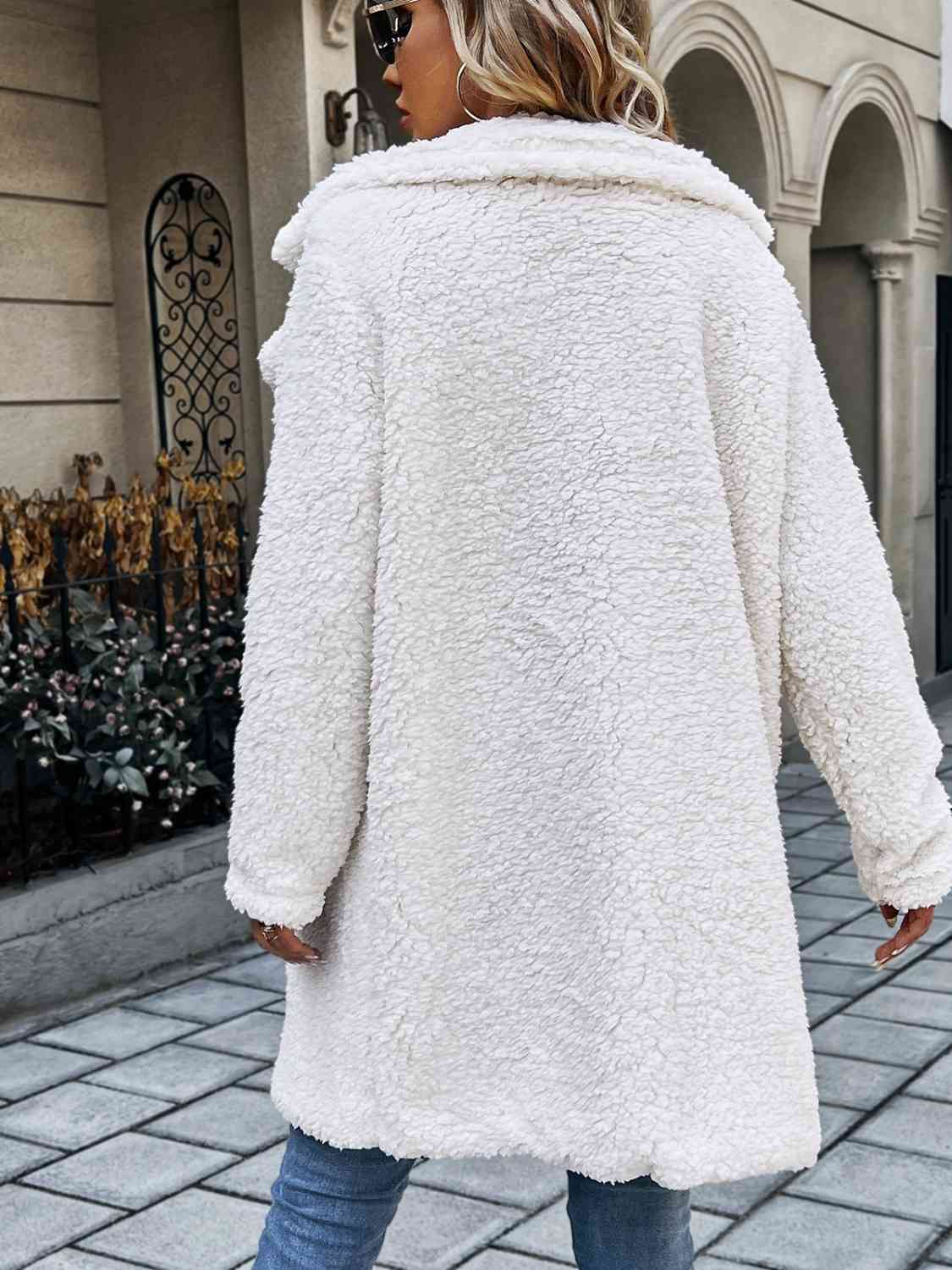 Comfy Buttoned Coat with Pockets