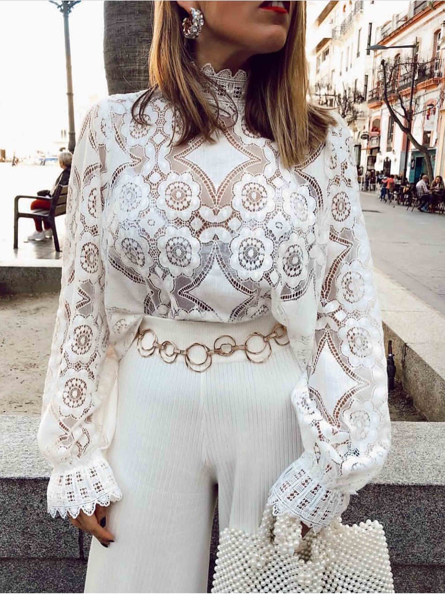 Amsoin Sexy Lace Tops