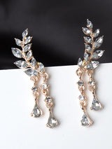 Stud Earrings Dangle Earrings Cubic Zirconia Wedding Gift Daily Alloy Leaf