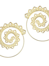 For Women's Hoop Earrings Christmas Party Wedding Alloy Filigree Wave