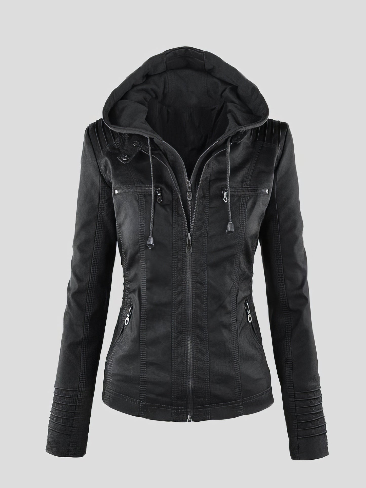Jackets - Faux Leather Jacket - MsDressly