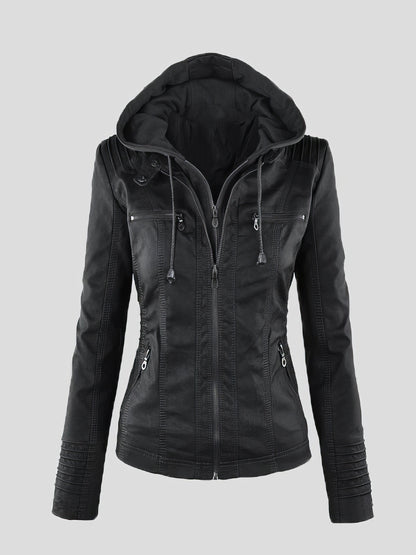 Jackets - Faux Leather Jacket - MsDressly